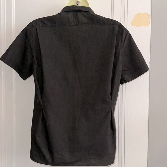 Vintage 60s Ship ‘n Shore Black Button-Up Short Sleeve Shirt - Picture 6 of 7